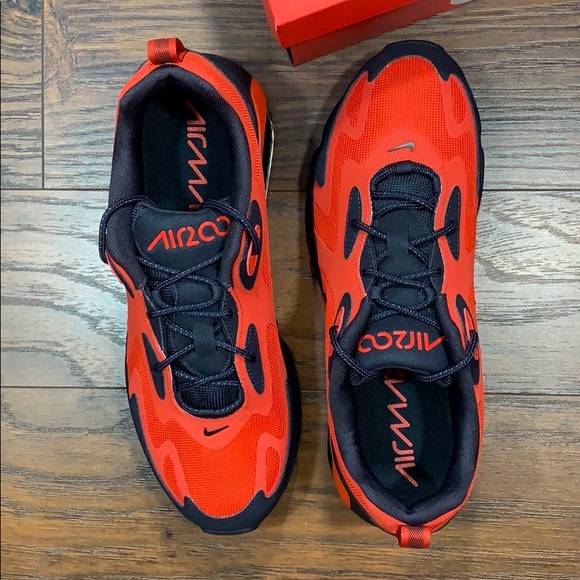 NIKE AIR MAX 200 Habanero Red/Oil Grey - Picture 3 of 16